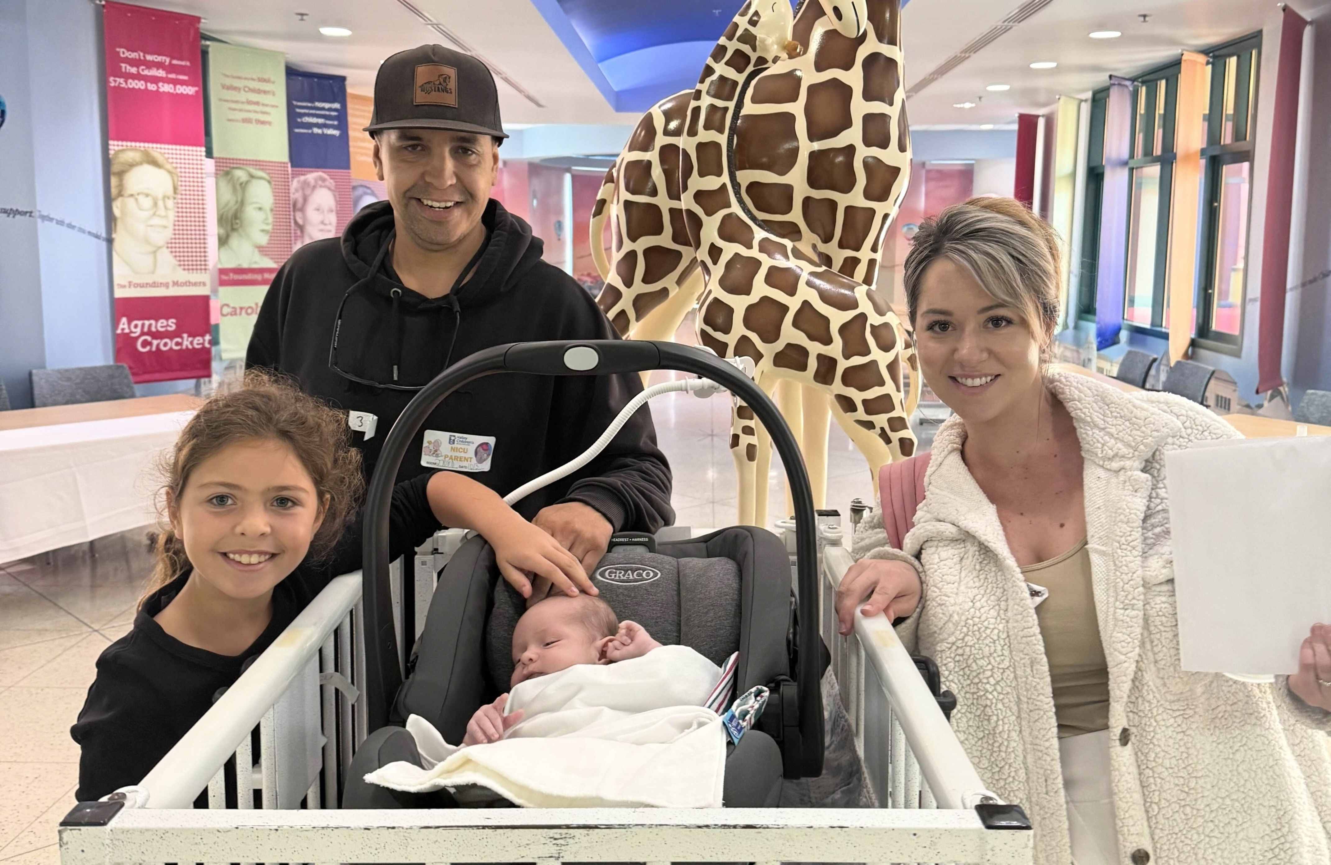 The Reyes family at Valley Children's Hospital - going home day
