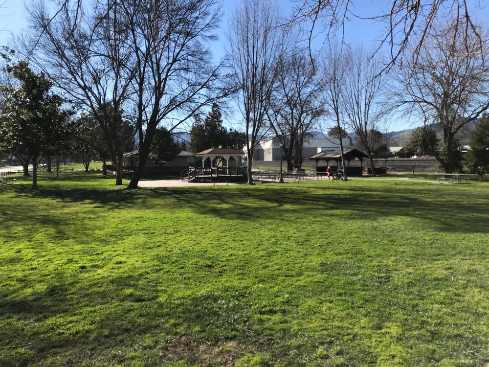 Santa Margarita Park venue with open grass field, gazebo, and pavilion
